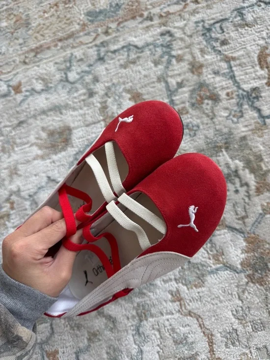 PUMA Speedcat Lovelace Ballet Shoes in Red 7 - Picture 10 of 11